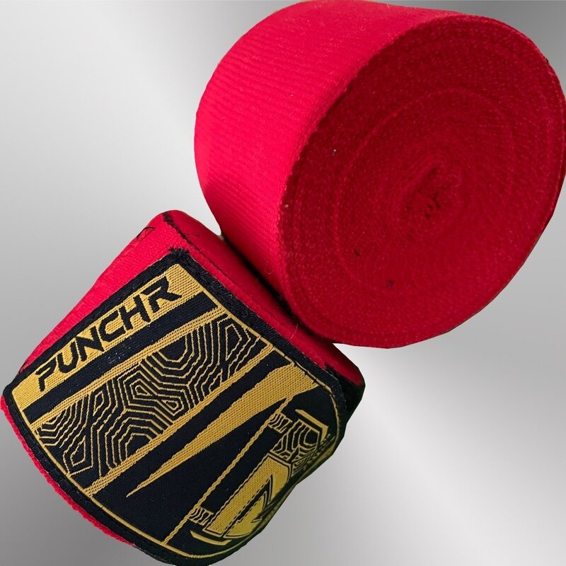 PunchR™  PunchR™ Premium Boksbandages Hand Wraps 350 cm Rood