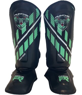PunchR™  PunchR Kids Beast Mode Schienbeinschoner Schwarz Grün