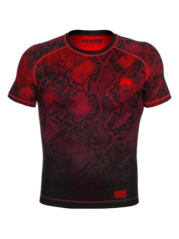 Venum Venum FUSION Rash Guard Compressie T-shirt Zwart Rood