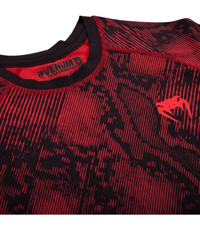 Venum Venum FUSION Rash Guard Compressie L/S T-shirt Zwart Rood