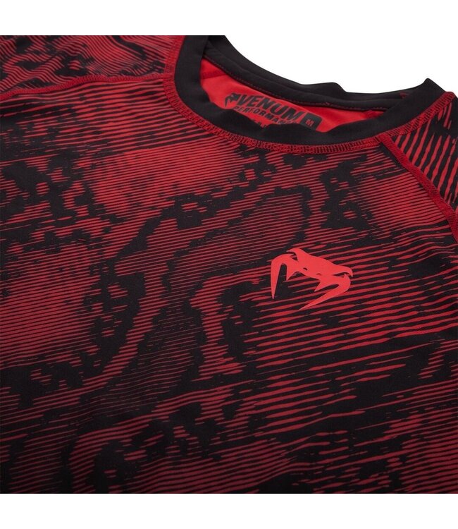 Venum Venum FUSION Rash Guard Compressie L/S T-shirt Zwart Rood