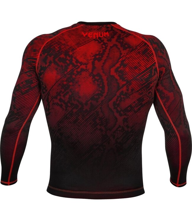 Venum Venum FUSION Rash Guard Compressie L/S T-shirt Zwart Rood