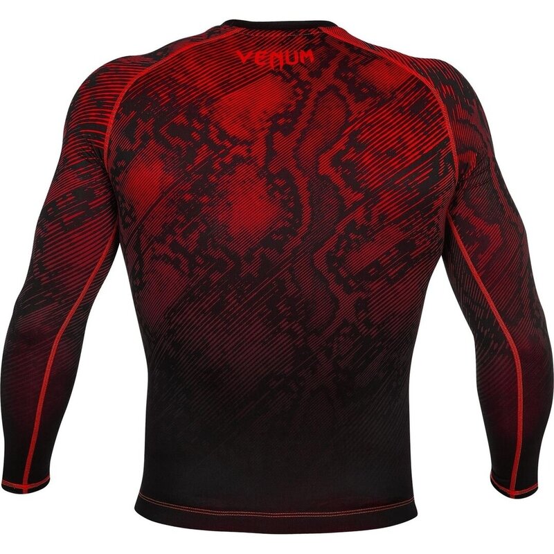 Venum Venum FUSION Kompressions Shirt Lange Ärmel Schwarz Rot