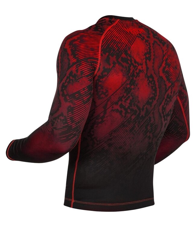 Venum Venum FUSION Rash Guard Compressie L/S T-shirt Zwart Rood