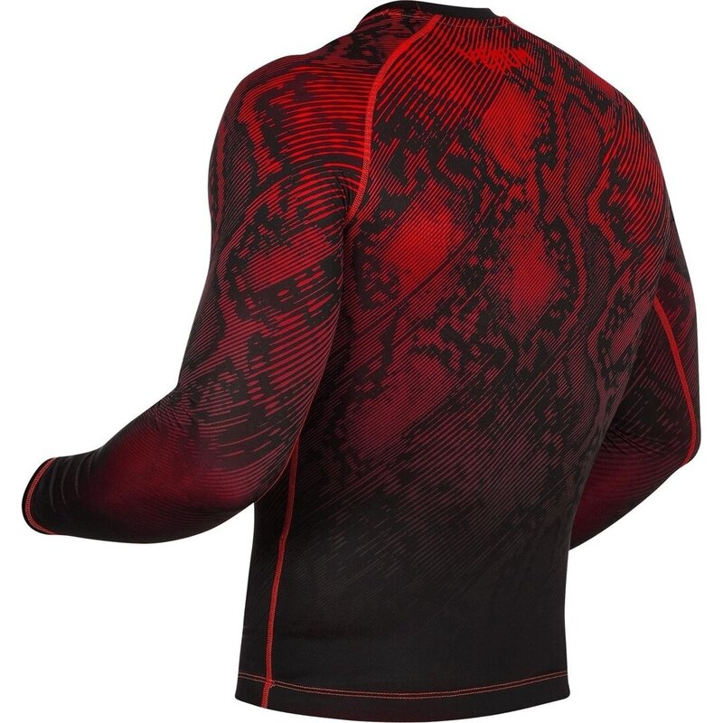 Venum Venum FUSION Rash Guard Compressie L/S T-shirt Zwart Rood