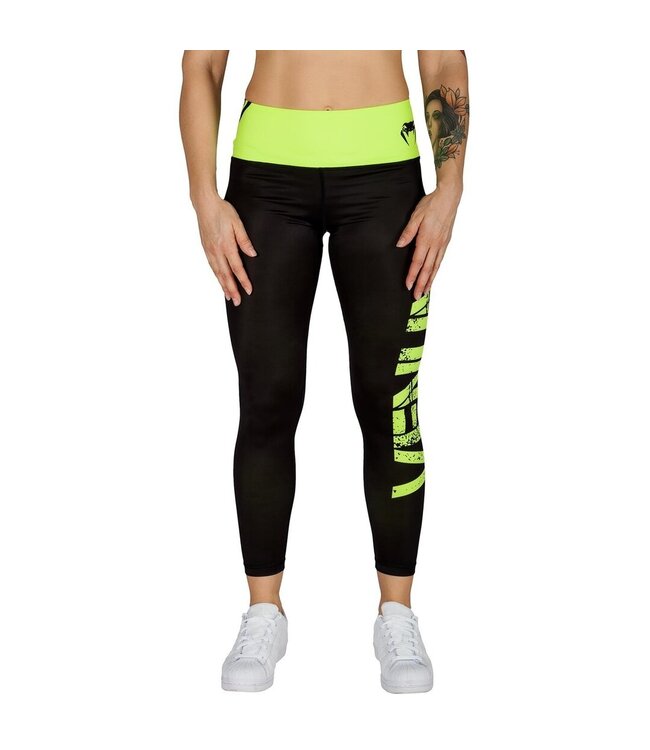 Venum Venum Damen Power Sports Leggings Schwarz Neo Gelb