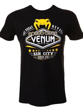 Venum Venum T Shirts Las Vegas Zwart Geel