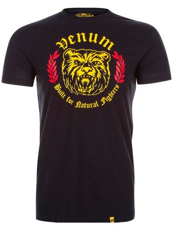 Venum Venum Natural Fighter Bear T-Shirt Baumwolle Schwarz