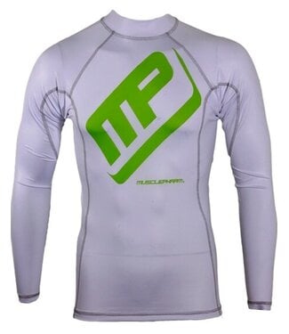 MusclePharm Rashguard Langarm Weiß