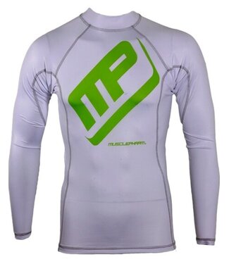 MusclePharm Rashguard Long Sleeves White