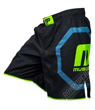 MusclePharm Octagon Mens MMA Fightshorts Zwart Groen