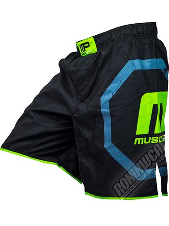 MusclePharm MusclePharm Octagon Herren MMA Fightshorts Schwarz Grün