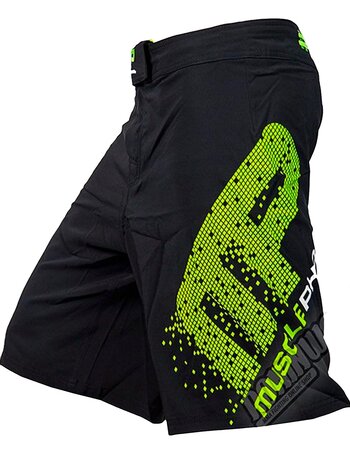 MusclePharm MusclePharm Pixel Herren MMA Fightshorts Schwarz Grün