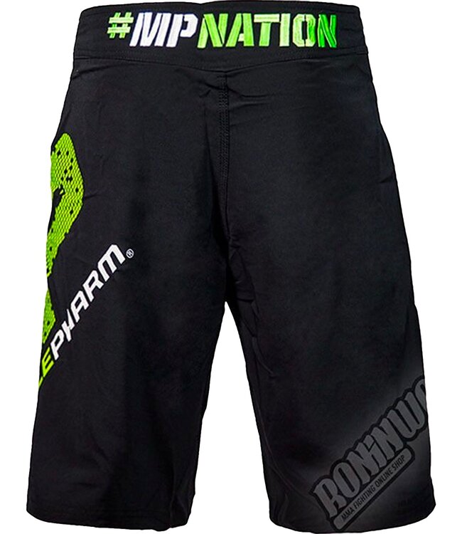 MusclePharm MusclePharm Pixel Mens MMA Fightshorts Black Green