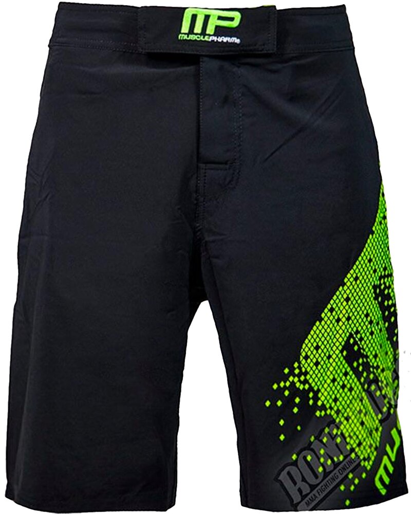 MusclePharm MusclePharm Pixel Heren MMA Fightshorts Zwart Groen