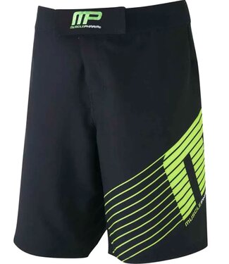 MusclePharm Sportline Heren MMA Fightshorts Zwart Groen