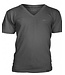 MusclePharm MusclePharm Embroidered T-Shirt V-Neck Baumwolle Grau