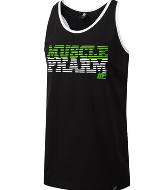 MusclePharm MusclePharm Stripe Logo Tank Top Schwarz