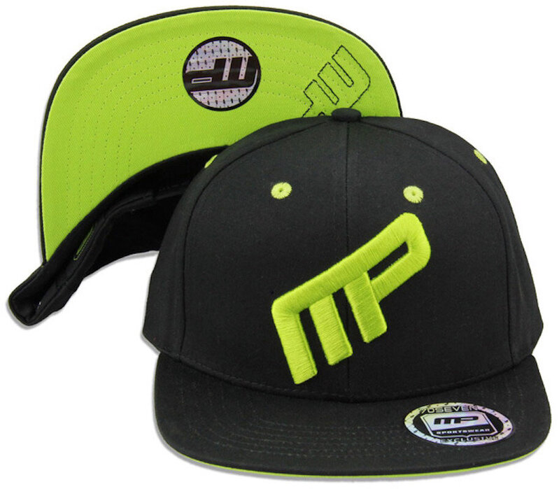 MusclePharm MusclePharm MP Pet Cap Hat Front Logo MP Black Green