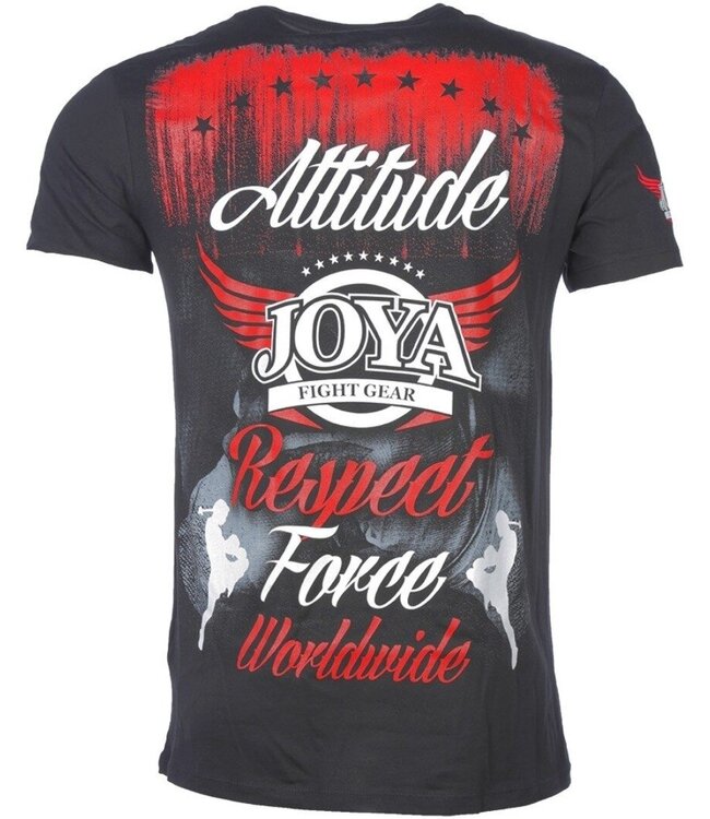 Joya Attitude T-Shirt Katoen Zwart