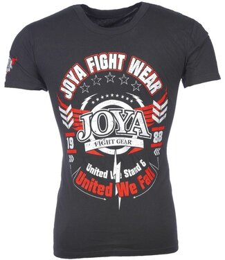 Joya Joya United we Fall T-Shirt Katoen Zwart Rood