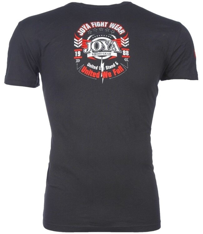 Joya United we Fall T-Shirt Katoen Zwart Rood