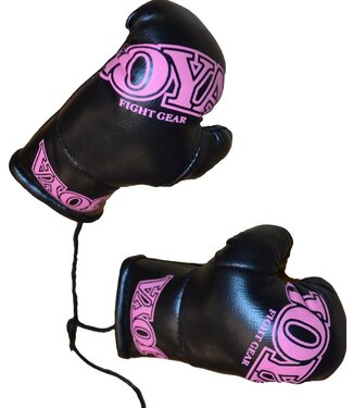 Joya Joya Car Mirror Hanger Mini Boxing Gloves Black Pink