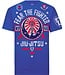 Fear the Fighter Jiu Jitsu T-Shirts Cotton Blue