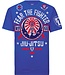 Fear the Fighter Jiu Jitsu T-Shirts Katoen Blauw