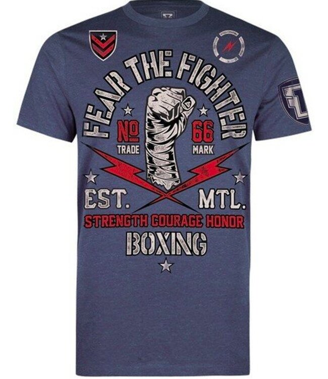 Fear the Fighter Fear The Fighter Boxing Club T Shirt Cotton Blue