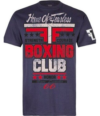 Fear The Fighter Boxing Club 2.0 T Shirt Cotton Blue
