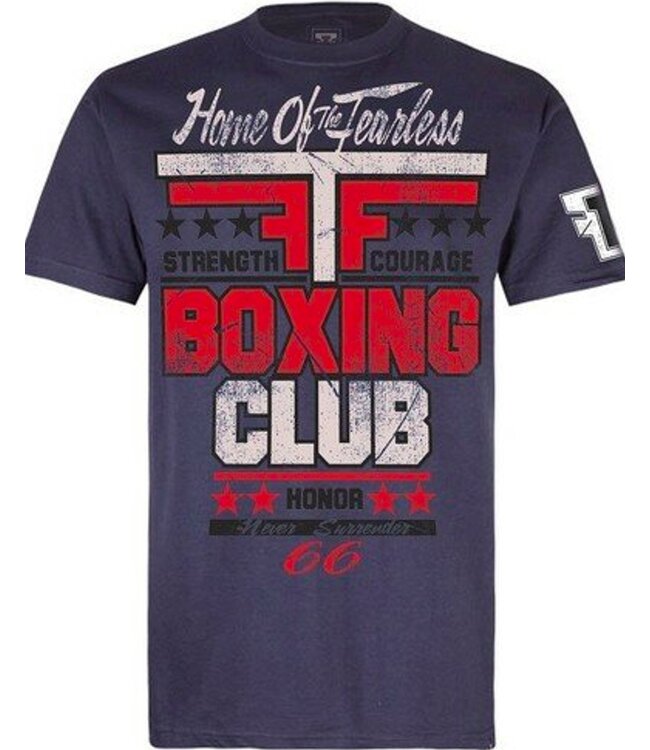 Fear the Fighter Fear The Fighter Boxing Club 2.0 T-shirt Katoen Blauw