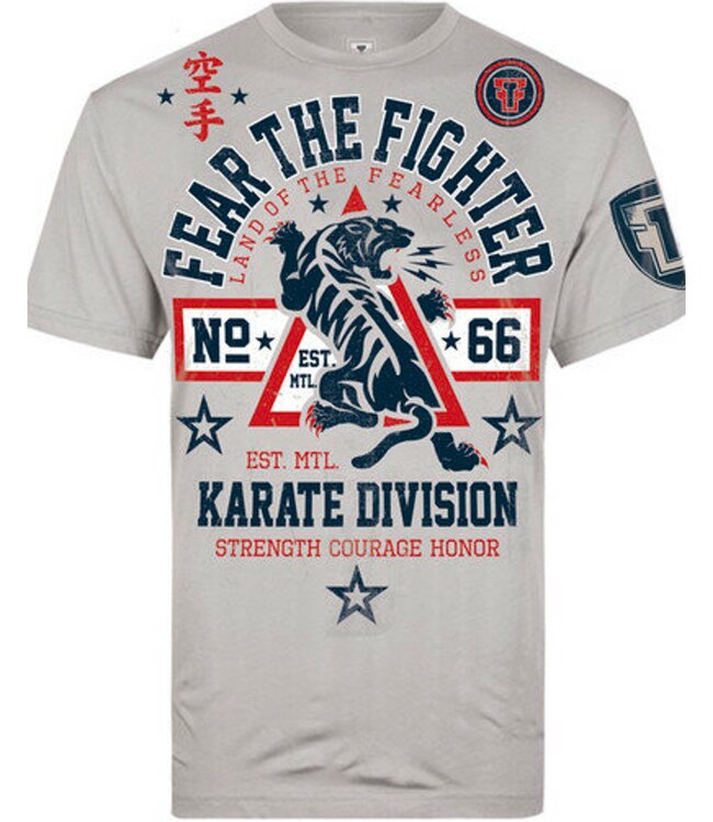 Fear the Fighter Fear The Fighter Karate T Shirt Cotton Grey