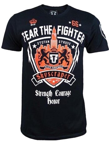 Fear the Fighter Fear the Fighter Stefan Struve UFC on Fuel T Shirts Cotton Navy Blue