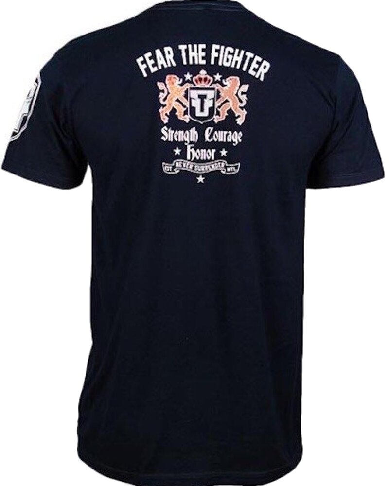 Fear the Fighter Fear the Fighter Stefan Struve UFC on Fuel T Shirts Cotton Navy Blue