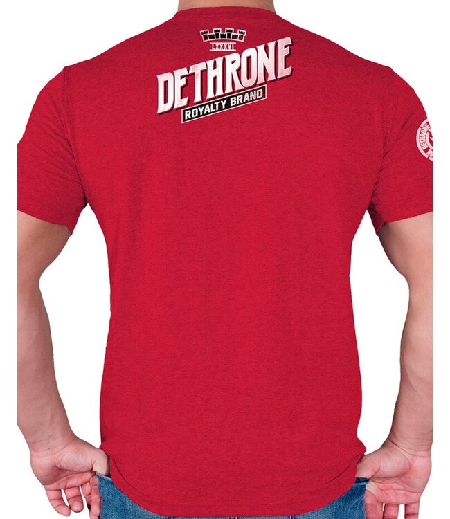 Dethrone MMA Kleding Team Shield T-shirt Katoen Rood