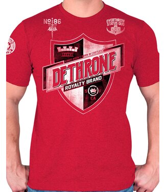 Dethrone MMA Clothing Team Shield Cotton T-Shirt Red