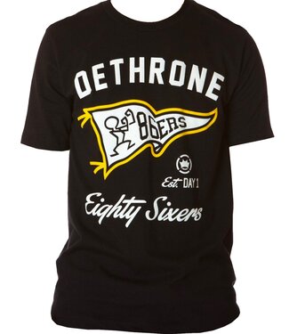 Dethrone Dethrone The Pennant T-Shirt Katoen Zwart