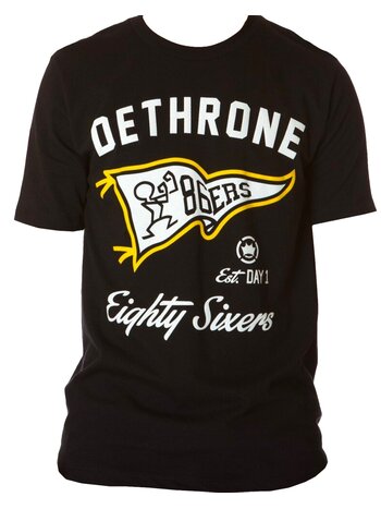 Dethrone Dethrone The Pennant T-Shirt Baumwolle Schwarz