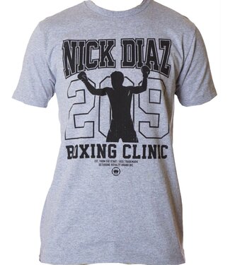 Dethrone Diaz Boxing T Shirts Cotton Grey