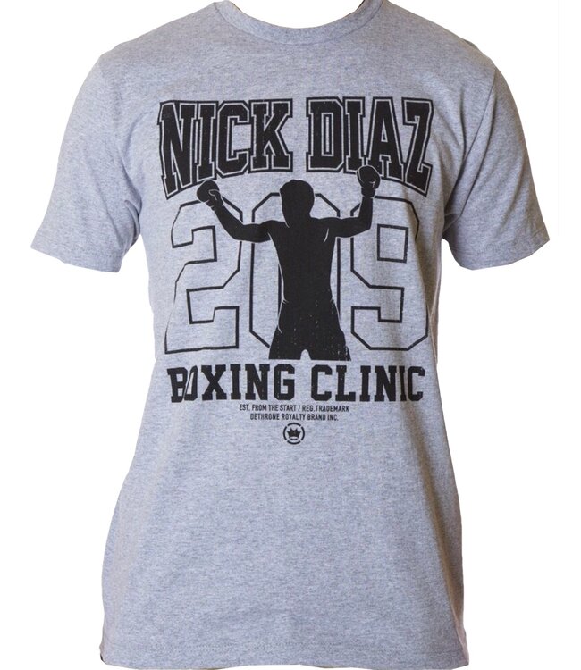 Dethrone Dethrone Diaz Boxing T-shirts Katoen Grijs