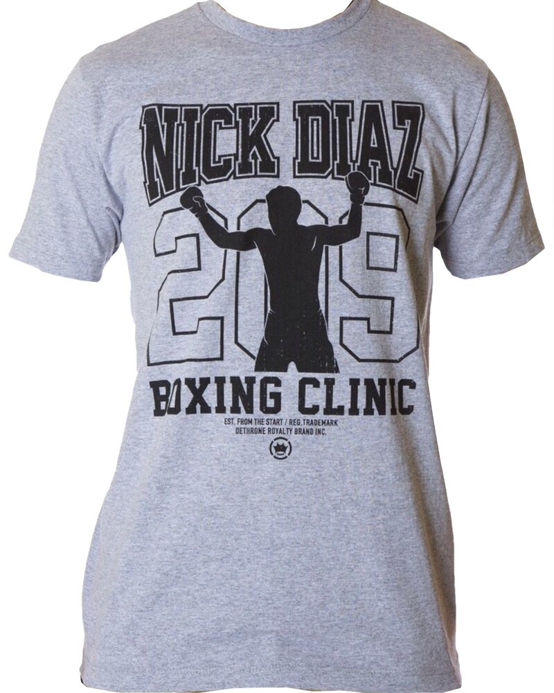 Dethrone Dethrone Diaz Boxing T-shirts Katoen Grijs
