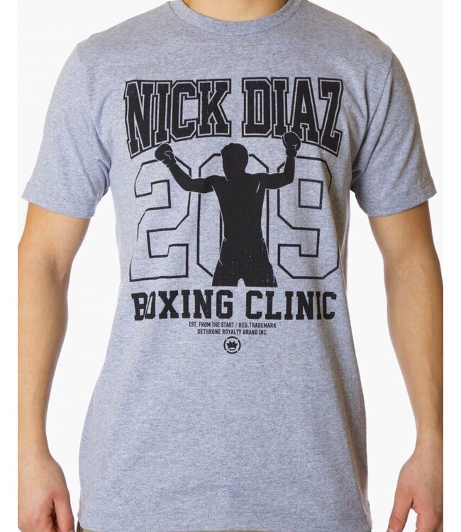 Dethrone Dethrone Diaz Boxing T-shirts Katoen Grijs