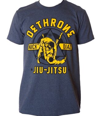 Dethrone Diaz Jiu Jitsu T-shirt Katoen Marineblauw