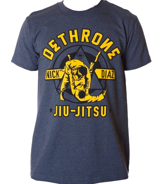 Dethrone Diaz Jiu Jitsu T-shirt Katoen Marineblauw