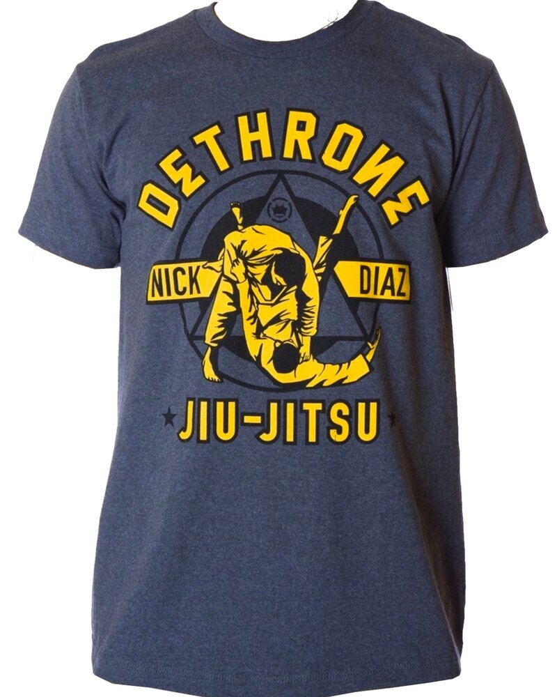 Dethrone Dethrone Diaz Jiu Jitsu T Shirt Cotton Navy