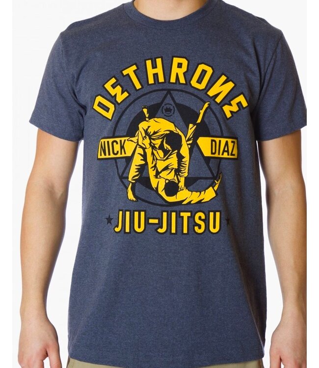 Dethrone Diaz Jiu Jitsu T Shirt Cotton Navy