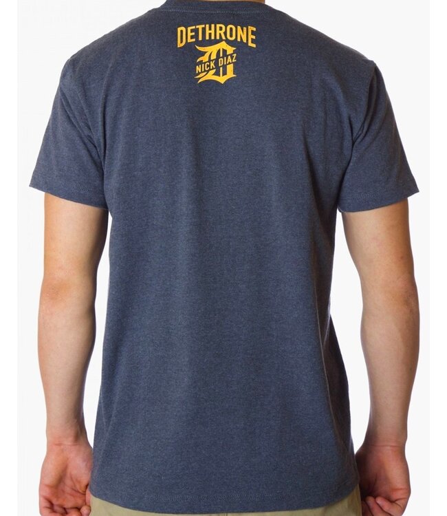 Dethrone Diaz Jiu Jitsu T-shirt Katoen Marineblauw