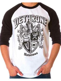 Dethrone Dethrone The Notorious Raglan T-Shirts Weiß Schwarz