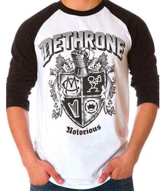 Dethrone Dethrone The Notorious Raglan T-Shirts Wit Zwart